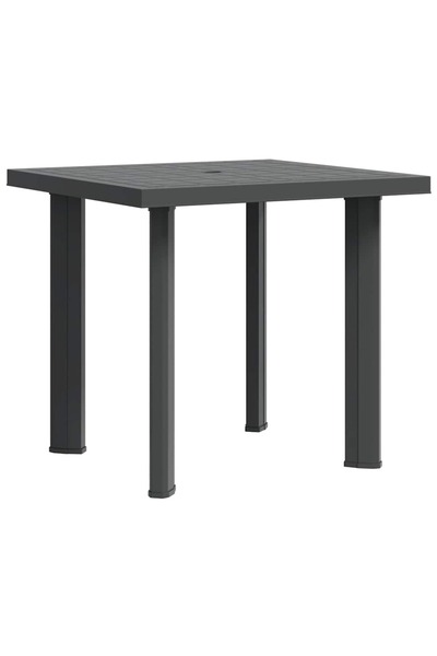 vidaxl Masă de grădină, antracit, 80 x 75 x 72 cm, plastic