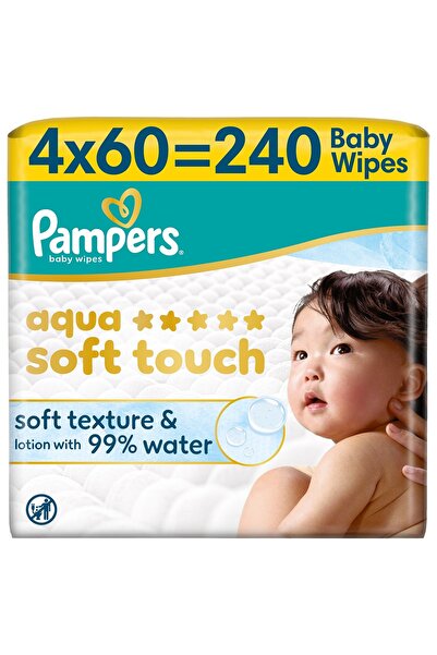 Pampers Μωρομάντηλα Aqua Soft Touch - 99% νερό - 4 χρώματα