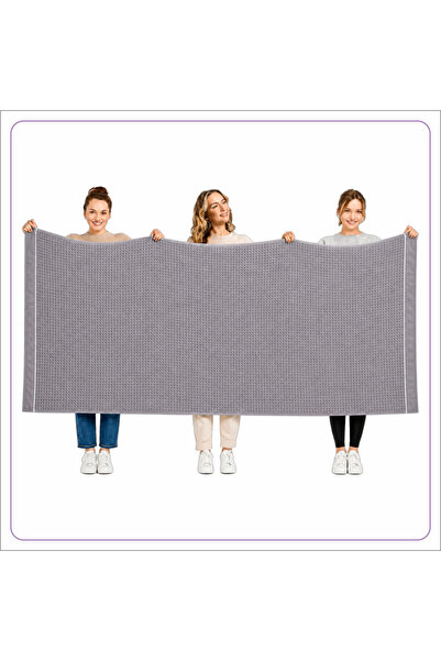 Donetella 1 Pcs Bath Sheet 90x180 cm – 310 GSM Waffle Microfiber, Soft, Absor...