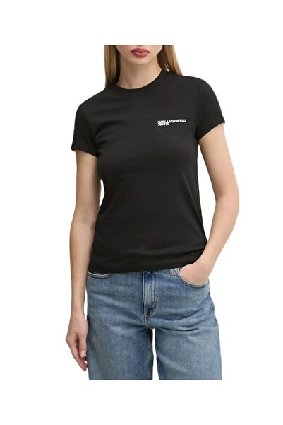 Karl Lagerfeld Γυναικείο Slim T-shirt Μαύρο Jeans A1W17004-999 BLACK