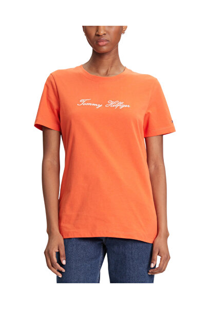 Tommy Hilfiger Γυναικείο T-shirt Πορτοκαλί WW0WW45746-SCX