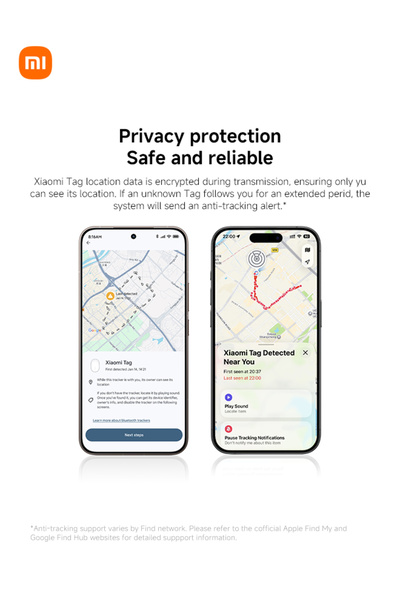 Xiaomi جهاز تتبع بلوتوث، 4 قطع متوافق مع Apple Find My و Android Find Hub، مقاوم للغبار والماء بمعيار IP67، بطارية قابلة للاستبدال لمدة عام، مضاد للسرقة للمفاتيح والمحفظة والأمتعة (4 قطع)
