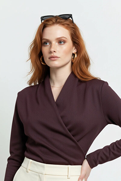 No Matter What Double-Breasted Collar Long Sleeve Bodysuit
