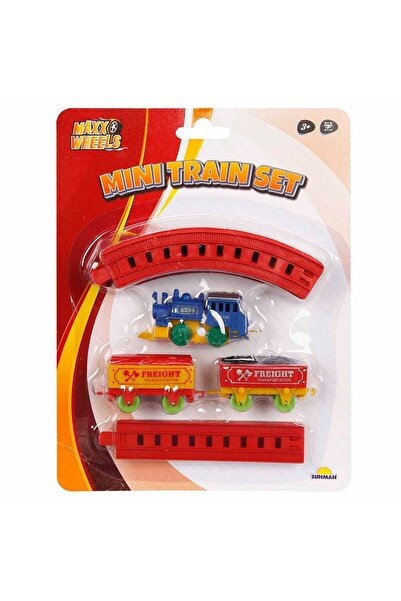 Maxx Wheels Set mini trenulet cu sina, Maxx Wheels, 11 piese