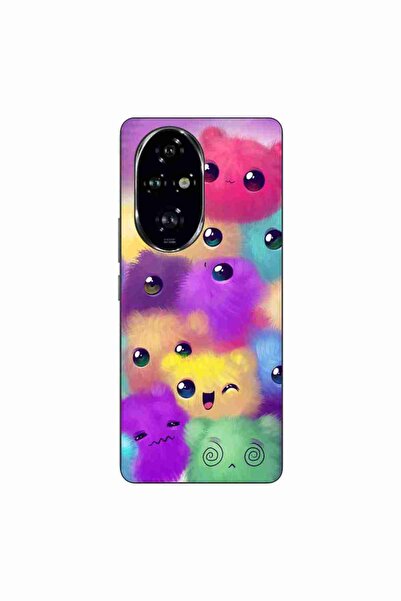 OEM Husa compatibila cu Honor 200 Pro Silicon Gel Tpu Model Pufosi Colorati
