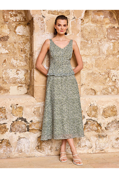 Unique Flower patterned sleeveless dress