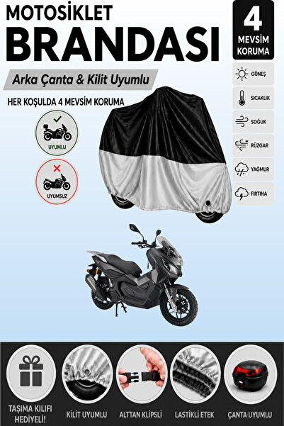 Cemku Double Black Top - Gray Bottom, Rear Bag Compatible Kanuni Seha 125 Mot...