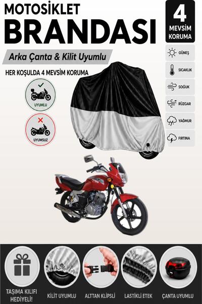Cemku Double Black Top - Gray Bottom, Rear Bag Compatible Kuba Kh150-12D Moto...