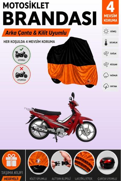 Cemku Double Black Top - Orange Bottom, Rear Bag Compatible Mondial 100 Mfm M...