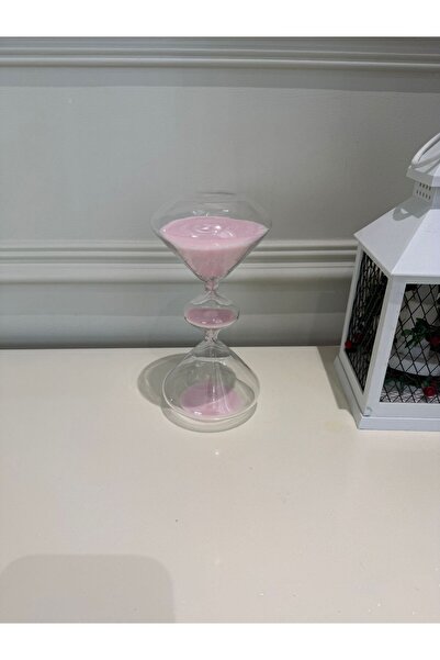 English Home Dalia Cam Kum Saati 18 cm Pembe