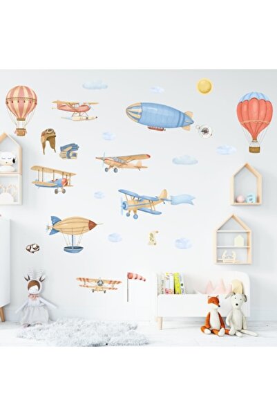 OEM Aviation wall stickers, 25 stickers, Premium Textile Sticker, Repositiona...