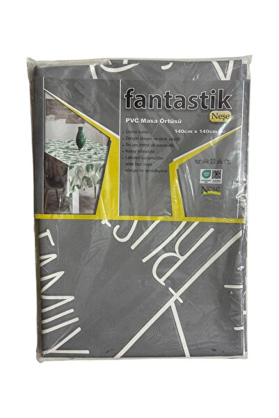 NEŞE PLASTİK Gray Pvc Tablecloth