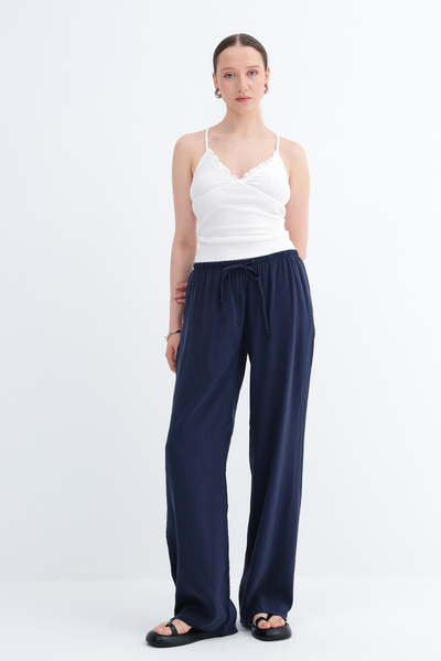 Addax Pantaloni modal cu talie elastică PN18714