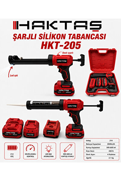 haktaş Şarjlı slikon mastik makinesi