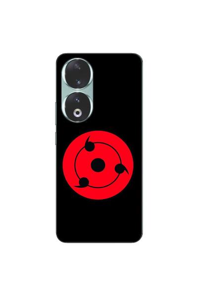 OEM Калъф, съвместим с Honor 90 5G, силиконов гел TPU с шарка Шаринган