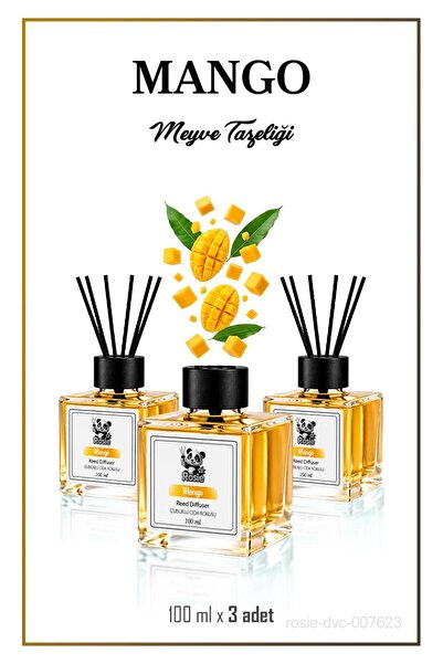 Rosie 3'lü Mango Çubuklu Oda Kokusu 100 ml