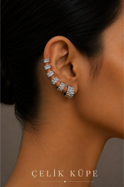 Jack Ferrero Women's Steel 6-Piece Earring Set