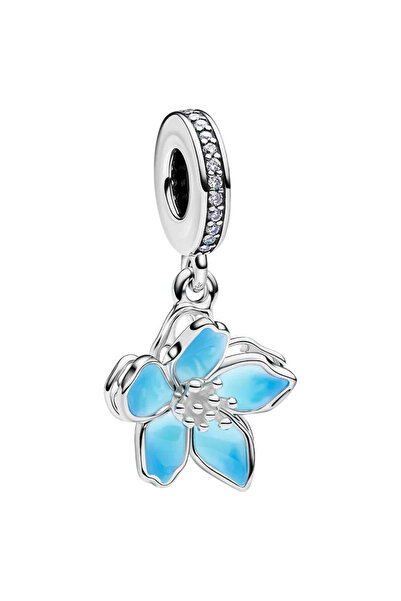 Charms Pandantiv Floare de Cireș Albastră
