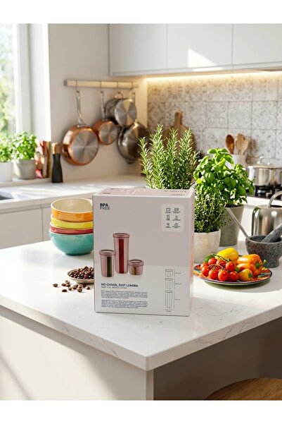 HOBBY LİFE Lumira Erzak Saklama Kabı Seti (0,6 L + 1,2 L + 1,8 L)