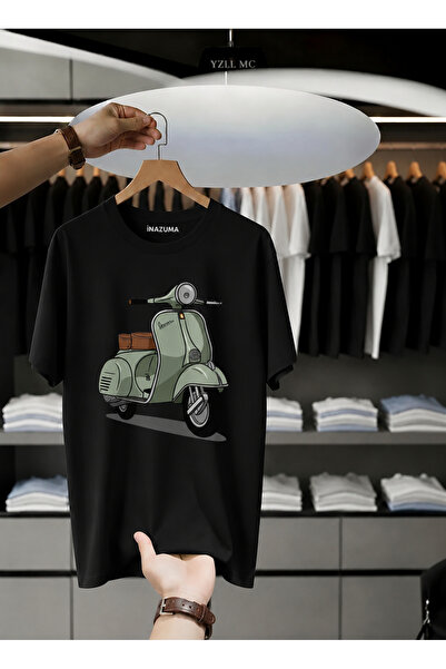 İnazuma Outdoors Tricou unisex oversize din bumbac imprimat, cu gât crewneck,...