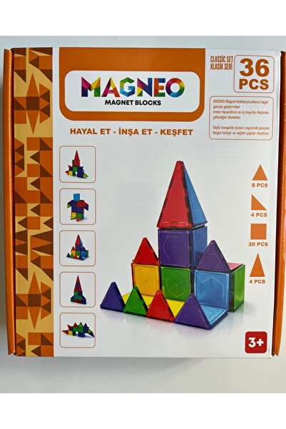 mavi su dünyası Manyetik Yapı Blokları | Magneo Çocuklar İçin 3 Boyutlu Renkl...