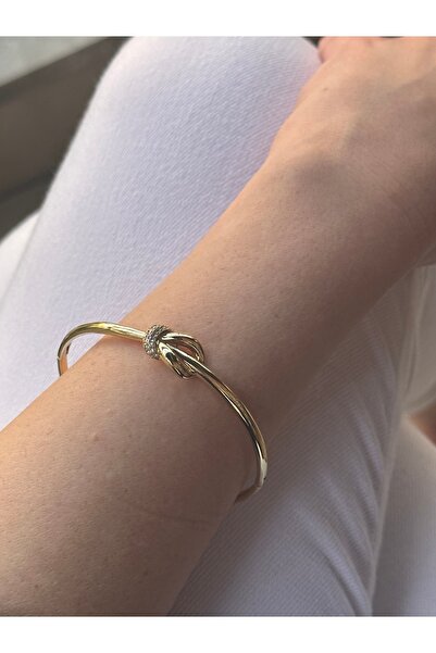 Bade Jewelry سوار من الفولاذ المقاوم للصدأ بتصميم أنيق وتفاصيل من الحجر الذهب...
