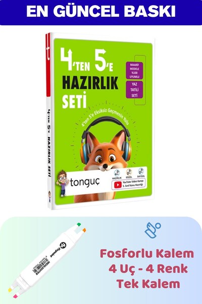 Tonguç Yayınları 4'ten 5'e Hazırlık Seti - 4 Uçlu Fosforlu Kalem