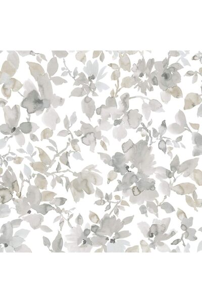 ROOMMATES RMK11235WP Neutral Watercolor Floral Peel and Stick Wallpaper