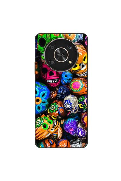 OEM Θήκη συμβατή με Honor X30 από σιλικόνη gel TPU με σχέδιο πολύχρωμα κρανία...