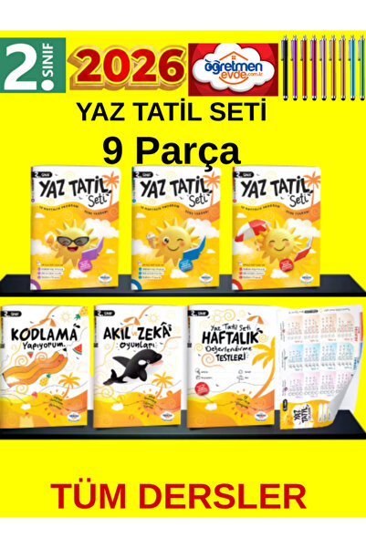 Fenomen Yayıncılık Öğretmen Evde Yayınları 2.Sınıf Yaz Tatil Kitabı Seti 2026...