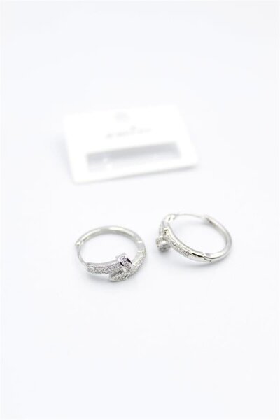 atastore2017 Jewelled Stud Earrings - Silver