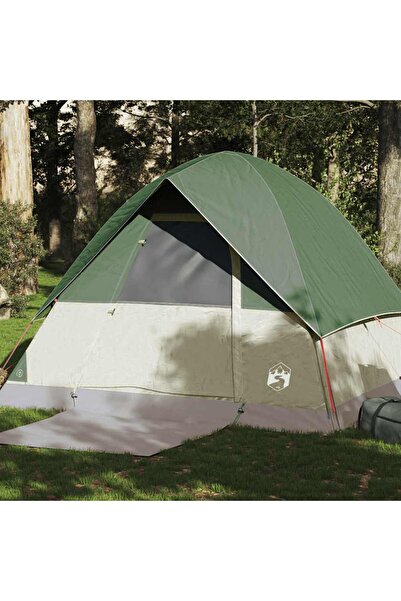 vidaxl Cort de camping cupola pentru 4 persoane, verde, impermeabil