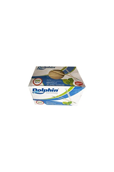 Dolphin Mentollü Jelatinli / Poşetli Ahşap Kürdan - 500 Adetlik Paket
