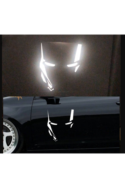 KOTO Iron Man Sticker Demir Adam Reflektörlü Sticker Ironman Yapıştırma