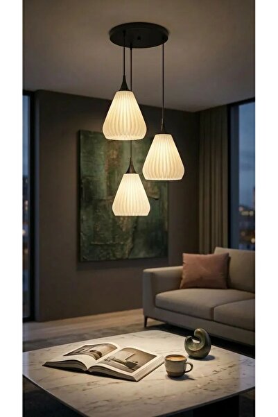 EDESİNG İSKANDİNAV TARZI BOHEM AVİZE (AMPUL HEDİYELİ)