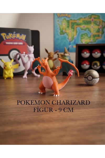 3DcraftTr 3D CraftTr Pokémon Charizard Figür - 9 cm Efsanevi Koleksiyon Serisi