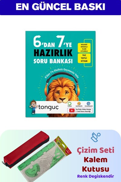Tonguç Yayınları 6'dan 7'ye Hazırlık Kitabı - Sosis Kalemlik + Esnek Çizim Seti