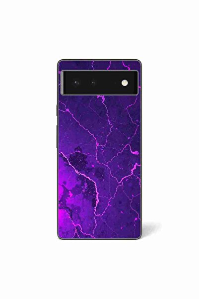OEM Husa compatibila cu Google Pixel 6 Silicon Gel Tpu Model Ultraviolet Marb...