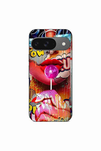 OEM Husa compatibila cu Google Pixel 9 Pro Silicon Gel Tpu Model Pop Art Lolipop