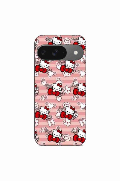 OEM Case compatible with Google Pixel 9 Silicone Gel Tpu Hello Kitty Pink Pat...