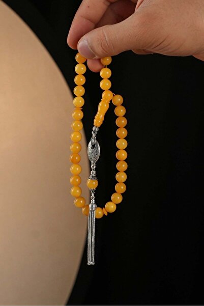 dergah tesbih Orjina Damla Amber Sphere Model Special Silver Design Prayer Be...