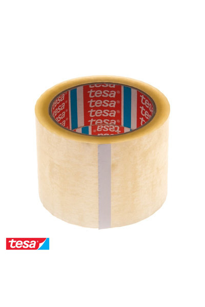 Tesa transparent adhesive tape, polypropylene film 25 µm, synthetic rubber ad...