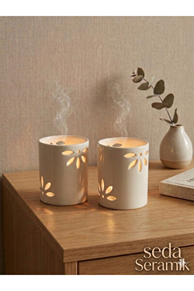 seda seramik - Özel Tasarım El ile İşlenmiş Seramik Mumluk Tealight