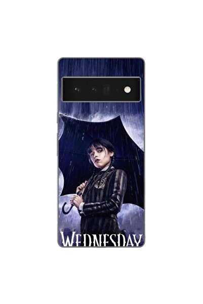 OEM Husa compatibila cu Google Pixel 6 Pro Silicon Gel Tpu Model Wednesday Um...