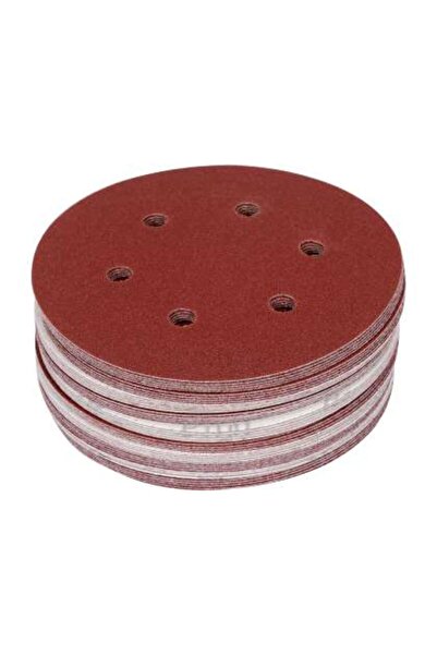 yato Set 50 Discuri Abrazive Velcro, 150Mm, 6 Găuri, P100