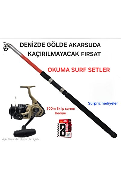 Okuma Outrax OR-6000SGA 1+1BB Olta Makinesi+Kendo Elbe 3.00m 70-150gr Olta Ka...
