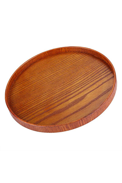 Primo Luxury Circular Wooden Serving Tray 30cm for Kitchen, Hospitality, and ...