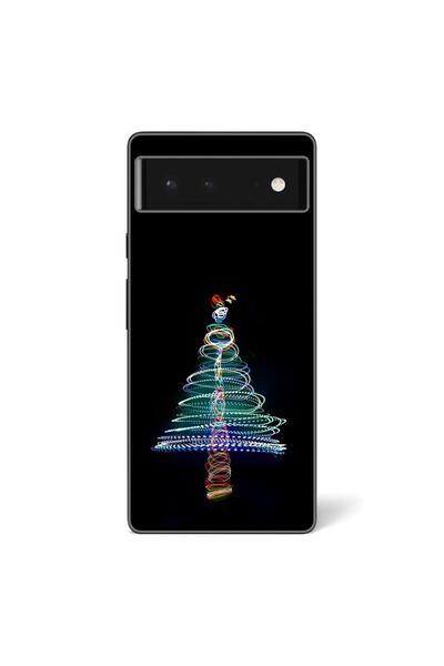 OEM Husa compatibila cu Google Pixel 6 Silicon Gel Tpu Model Craciun Brad Neon