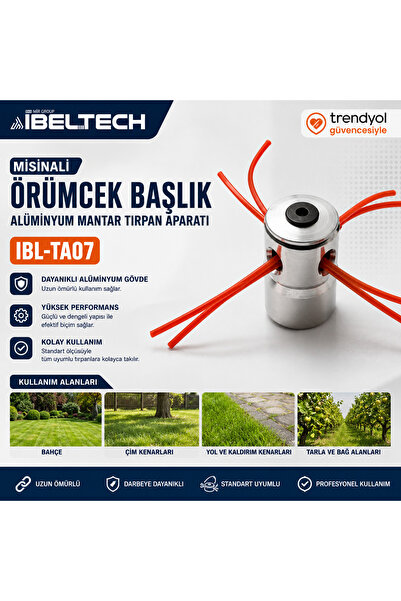 İBELTECH Misinalı Örümcek Başlık Alüminyum Tırpan Aparatı Profesyonel Misina ...