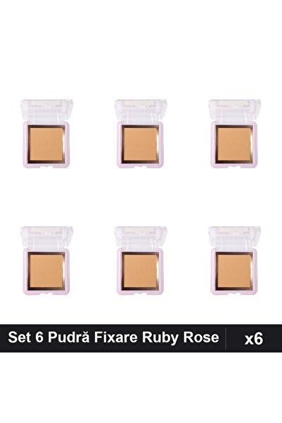Ruby Rose Set 6 Pudră Compactă PC40, Fixare Contouring Profesională, Makeup